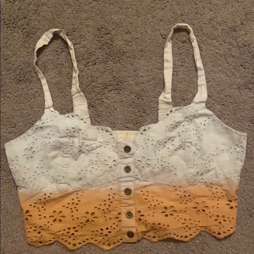 ⚡️Front button crop top